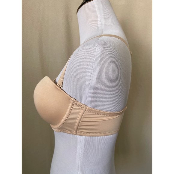 Cream Medium Coverage 5-Way Strap Push-Up Padded Bra - 36D - Picture 8 of 10